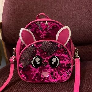 Beautiful girl bling bling bunny bag pink
